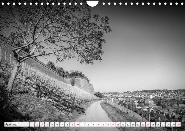 Produktbild: W&Uuml;RZBURG Monochrome Impressionen (Wandkalender 2022 DIN A4 quer)