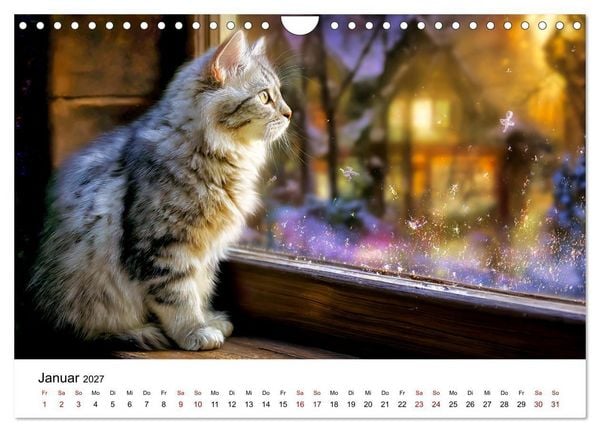 Produktbild: Schnurren & Streifen - Zw&ouml;lf Monate mit Tigerkatzen (Wandkalender 2027 DIN A4 quer), CALVENDO Monatskalender