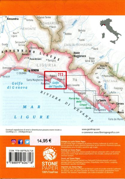 Produktbild: 713 Golfo del Tigullio. Camogli-Portofino-Chiavari. Carta es