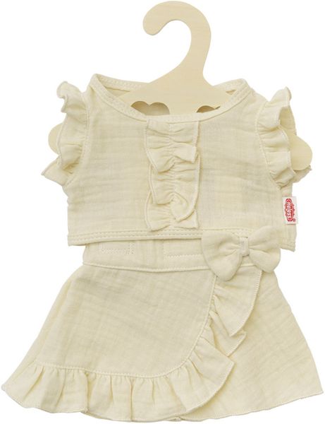 Heless - Wickelrock mit Rüschen-Top, ecru, 2tlg., Gr. 28-35 cm