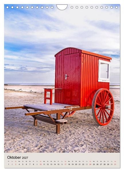 Produktbild: Borkum Strandspaziergang (Wandkalender 2027 DIN A4 hoch), CALVENDO Monatskalender