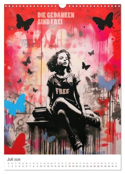 Produktbild: STREETART Neu Erleben Ein KI-Kunstkalender (Wandkalender 2026 DIN A3 hoch), CALVENDO Monatskalender