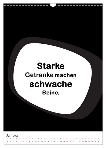 Produktbild: SPRUCH-Beutel voller Spr&uuml;che rund ums TRINKEN (Wandkalender 2026 DIN A3 hoch), CALVENDO Monatskalender