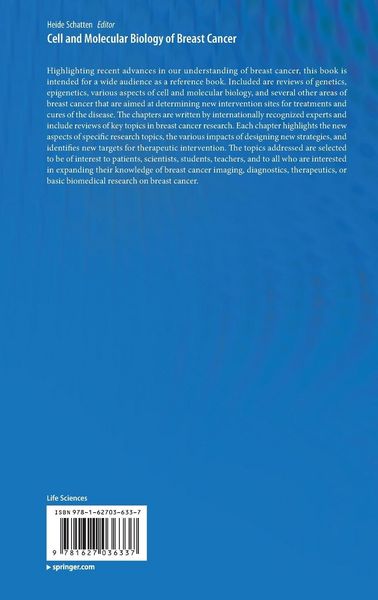 Produktbild: Cell and Molecular Biology of Breast Cancer