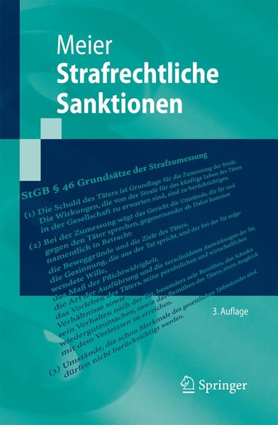 Produktbild: Strafrechtliche Sanktionen