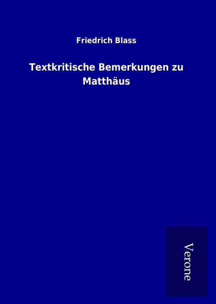 Produktbild: Textkritische Bemerkungen zu Matth&auml;us