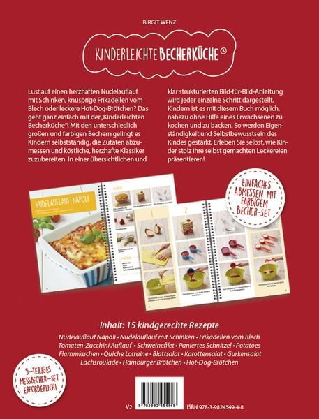 Band 6 Gesund & Lecker Familien-Kochbuch inkl. 5-teiliges Messbecher –  Kinderleichte Becherküche