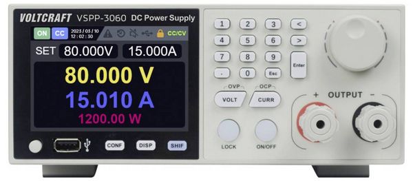 Produktbild: VOLTCRAFT VSPP-3060 Labornetzger&auml;t f&uuml;r Rackeinbau, einstellbar 0 - 600 V/DC 0 - 10A 3000W USB, LAN programmierbar, fernsteuerbar