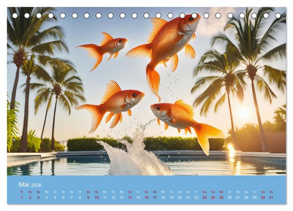 Produktbild: Tierische Urlaubstr&auml;ume (Tischkalender 2026 DIN A5 quer), CALVENDO Monatskalender