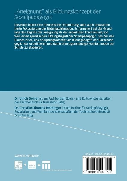 Produktbild: &bdquo;Aneignung&ldquo; als Bildungskonzept der Sozialp&auml;dagogik