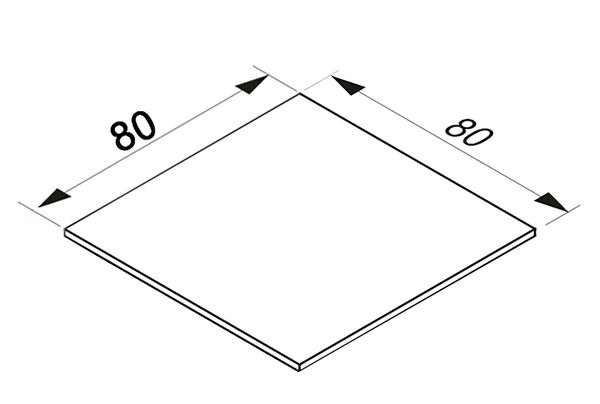 Produktbild: Eckplatte Schreibtisch Lona 80x80