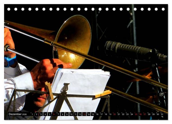 Produktbild: Klangbilder des Jazz (Tischkalender 2026 DIN A5 quer), CALVENDO Monatskalender
