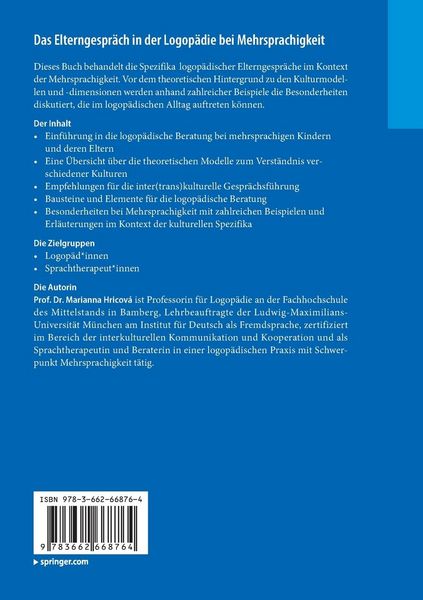 Produktbild: Das Elterngespr&auml;ch in der Logop&auml;die bei Mehrsprachigkeit