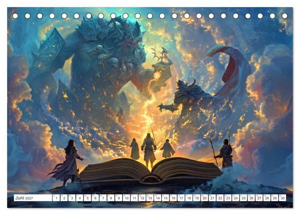 Produktbild: Welten zwischen den Zeilen - B&uuml;cher, die Tr&auml;ume wecken (Tischkalender 2027 DIN A5 quer), CALVENDO Monatskalender