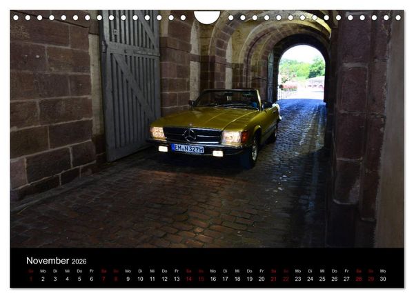 Produktbild: Mercedes SL W107 - zeitlose Eleganz (Wandkalender 2026 DIN A4 quer), CALVENDO Monatskalender