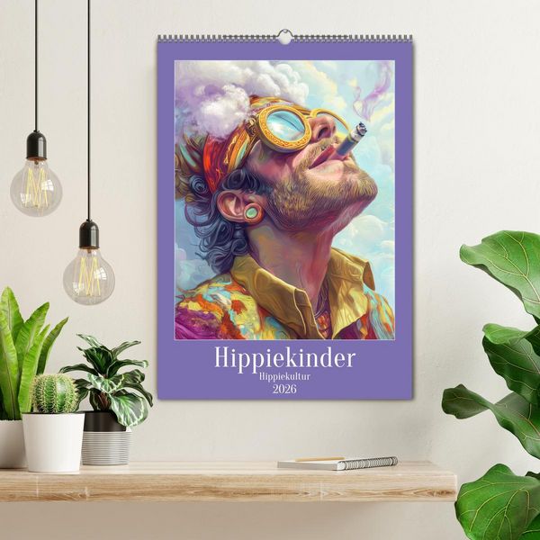 Produktbild: Hippiekinder - Hippiekultur (Wandkalender 2026 DIN A2 hoch), CALVENDO Monatskalender