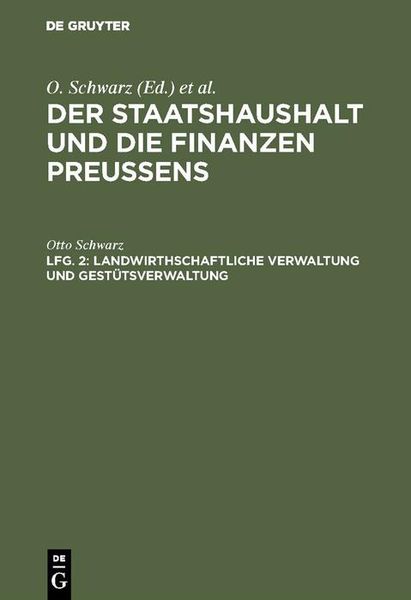 Produktbild: Landwirthschaftliche Verwaltung und Gest&uuml;tsverwaltung
