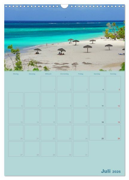 Produktbild: Karibik - Sonne, Strand und Palmen (Wandkalender 2026 DIN A3 hoch), CALVENDO Monatskalender
