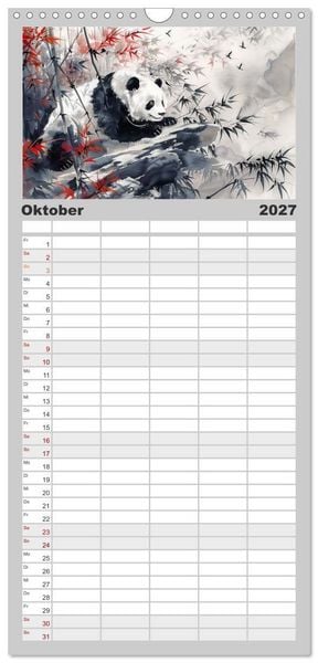 Produktbild: Familienplaner 2027 - Die Essenz von China - Chinesische Landschaften und Symbole in Harmonie mit 5 Spalten (Wandkalender, 21 x 45 cm) CALVENDO