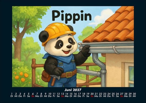 Produktbild: Pippin als Dachdecker-Azubi 2027 Fotokalender DIN A4