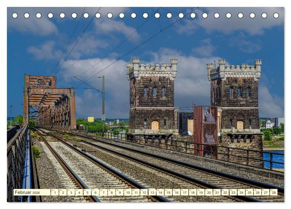 Produktbild: Duisburg - Br&uuml;cken &uuml;ber Br&uuml;cken (Tischkalender 2026 DIN A5 quer), CALVENDO Monatskalender