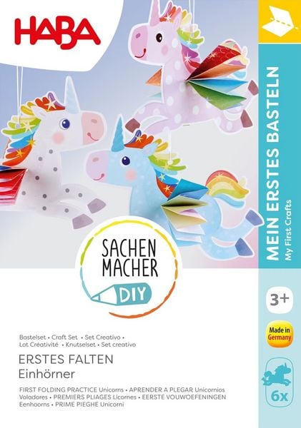 Produktbild: HABA 2013242 - SachenMacher DIY: Erstes Falten Einh&ouml;rner, Erstes Basteln