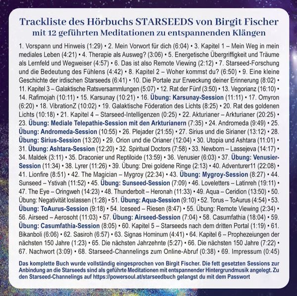 Produktbild: Starseeds: Warum wir hier sind und wohin wir gehen. Transformierende Botschaften aus fernen Galaxien (Ungek&uuml;rzte Autorenlesung)