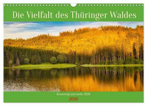 Die Vielfalt des Thüringer Waldes (Wandkalender 2026 DIN A3 quer), CALVENDO Monatskalender