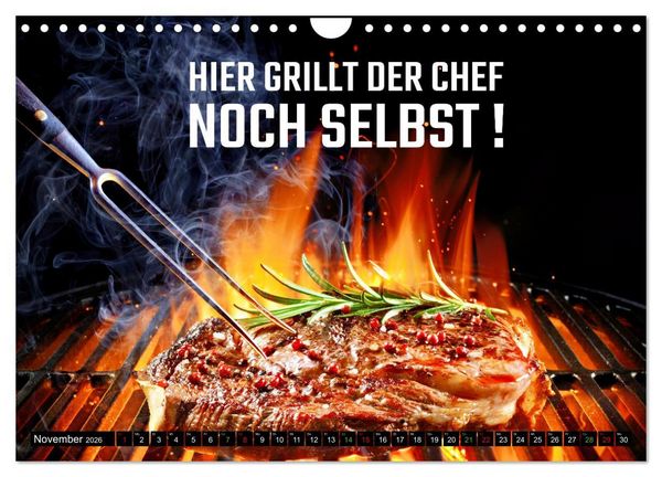Produktbild: B wie BBQ Impressionen mit Spr&uuml;chen (Wandkalender 2026 DIN A4 quer), CALVENDO Monatskalender