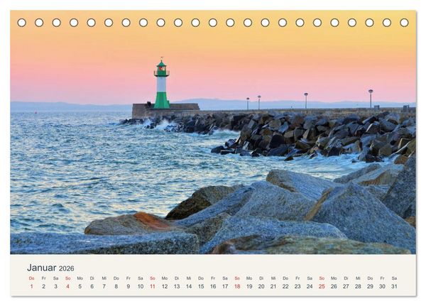 Produktbild: Sassnitz und die Kreidek&uuml;ste - Herbstimpressionen vom Hochuferweg Jasmund (Tischkalender 2026 DIN A5 quer), CALVENDO Monatskalender