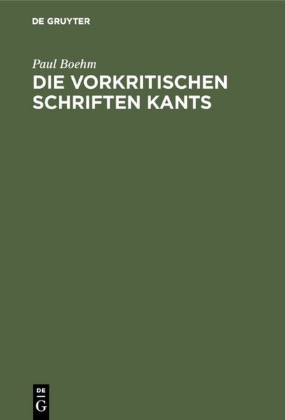 Produktbild: Die vorkritischen Schriften Kants