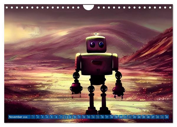 Produktbild: Robots (Wall Calendar 2026 DIN A4 landscape), CALVENDO 12 Month Wall Calendar