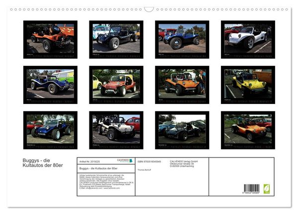 Produktbild: Buggys - die Kultautos der 80er (Wandkalender 2026 DIN A2 quer), CALVENDO Monatskalender