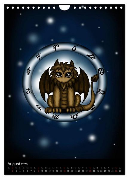 Produktbild: Drachen-Sternzeichen (Wandkalender 2026 DIN A4 hoch), CALVENDO Monatskalender