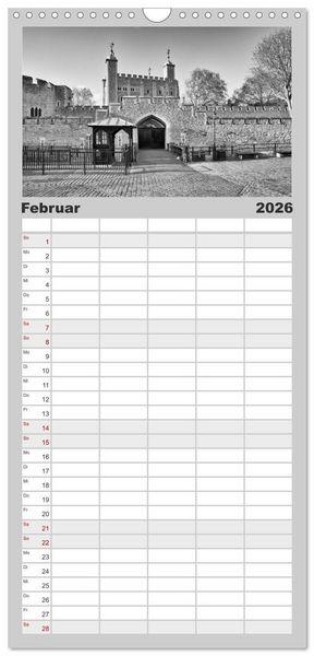 Produktbild: Familienplaner 2026 - LONDON Urbaner Flair mit 5 Spalten (Wandkalender, 21 x 45 cm) CALVENDO