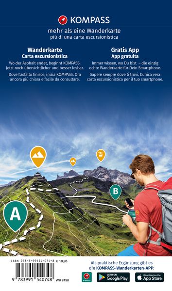 Produktbild: KOMPASS Wanderkarten-Set 2498 Sardinien Mitte / Sardegna Centrale (4 Karten) 1:50.000