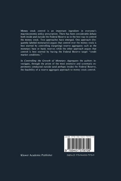 Produktbild: Controlling the Growth of Monetary Aggregates