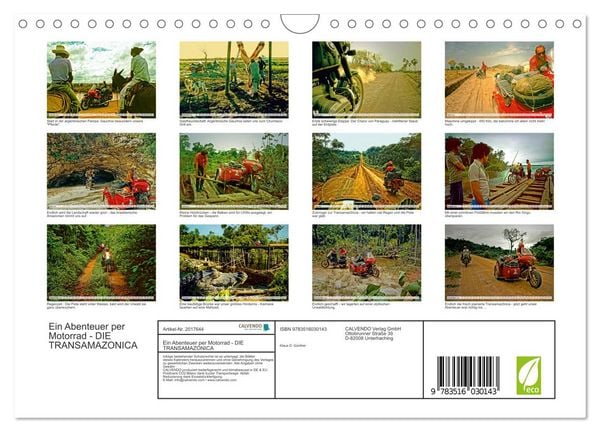 Produktbild: Ein Abenteuer per Motorrad - DIE TRANSAMAZONICA (Wandkalender 2026 DIN A4 quer), CALVENDO Monatskalender
