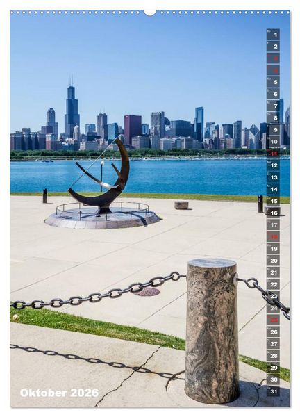 Produktbild: CHICAGO Der Stadtkern (Wandkalender 2026 DIN A2 hoch), CALVENDO Monatskalender