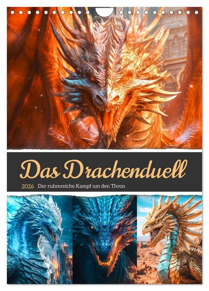 Produktbild: Das Drachenduell (Wandkalender 2026 DIN A4 hoch), CALVENDO Monatskalender