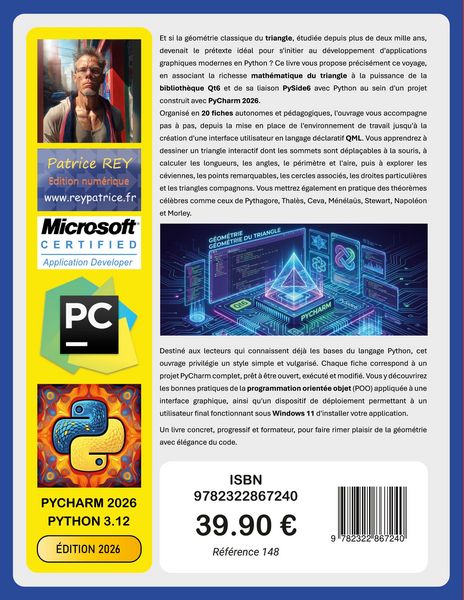 Produktbild: G&eacute;om&eacute;trie du triangle avec Qt6 et PySide6
