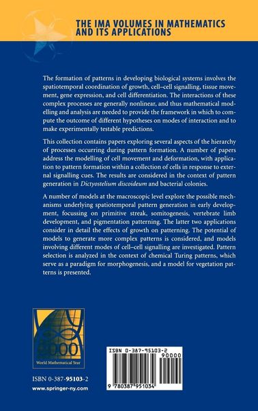 Produktbild: Mathematical Models for Biological Pattern Formation