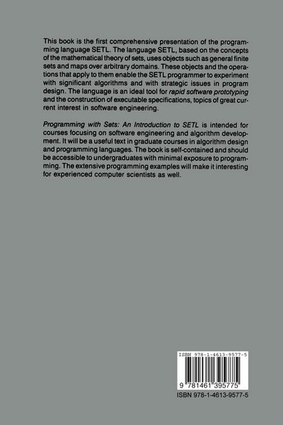 Produktbild: Programming with Sets