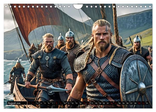 Produktbild: Kampf der wilden Wikinger (Wandkalender 2026 DIN A4 quer), CALVENDO Monatskalender