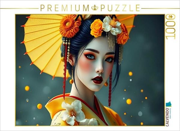 CALVENDO Puzzle Ein Motiv aus dem Kalender Dunkle Eleganz der Geishas | 1000 Teile Lege-Größe 64x48cm Foto-Puzzle für glückliche Stunden