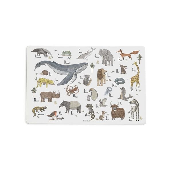 Produktbild: Scriptum Schreibtischunterlage f&uuml;r Kinder Tier ABC - 60 x 40 cm - aus premium Vinyl