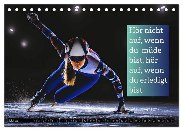 Produktbild: St&auml;rker als gestern &ndash; Sportliche Motivation in Bildern und Spr&uuml;chen (Tischkalender 2027 DIN A5 quer), CALVENDO Monatskalender