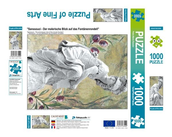 Produktbild: CALVENDO Puzzle R&ouml;mische G&ouml;ttin Minerva, Font&auml;nenrondell | 1000 Teile Lege-Gr&ouml;&szlig;e 64x48cm Foto-Puzzle f&uuml;r gl&uuml;ckliche Stunden