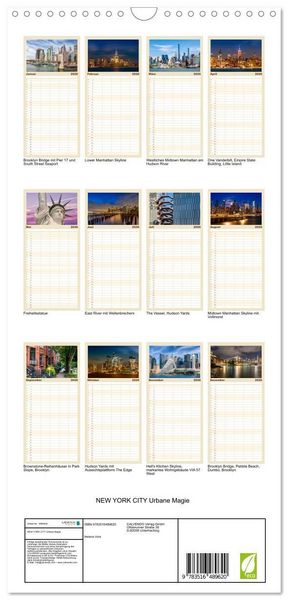 Produktbild: Familienplaner 2026 - NEW YORK CITY Urbane Magie mit 5 Spalten (Wandkalender, 21 x 45 cm) CALVENDO