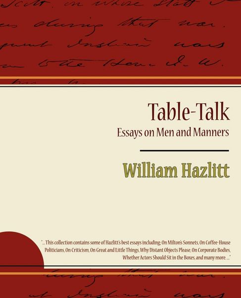 Produktbild: Table-Talk, Essays on Men and Manners